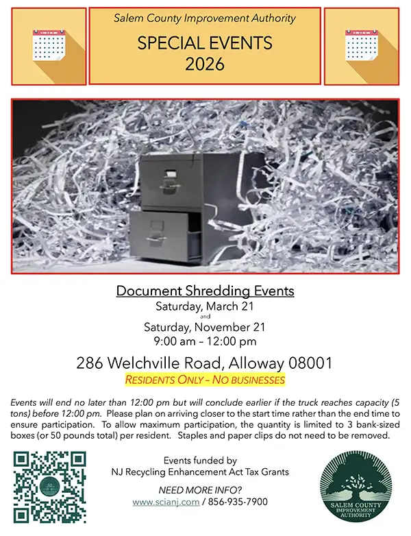 Save the Date Community Events Shredding HHW 2026